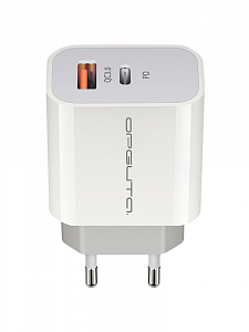 Зарядное устройство для телефона на 2 гнезда, Быстрая зарядка 20W адаптер QC 3.0/PD Орбита OT-APU56