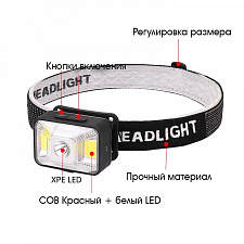 Патриот PT-FLG31 фонарь налобный (3L, аккум)