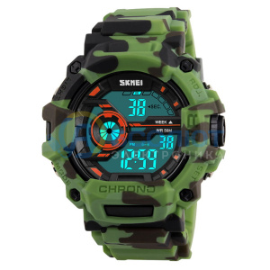 Skmei 1233 Зеленый камуфляж часы наручные
