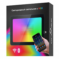 Прожектор светодиодный уличный 30Вт, ландшафтный RGB светильник с приложением Огонёк OG-LDP24