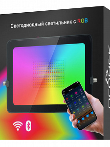 Прожектор светодиодный уличный 30Вт, ландшафтный RGB светильник с приложением Огонёк OG-LDP24