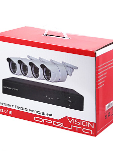 Орбита OT-VNK03 IP комплект видеонаблюдения (4 камеры, 1080P)