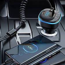 FM-модулятор трансмиттер автомобильный с Bluetooth TDS TS-CAF23