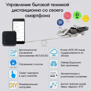 Умный ИК пульт управления с Алисой Wi-Fi Орбита OT-HOS06