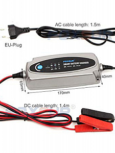 FOXSUR FBC1236 ЗУ для аккум. с крокодилами (12В, 3.5А)