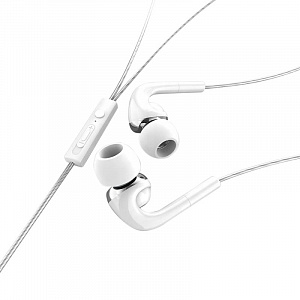 EZRA EP06 Белые наушники вакуум - гарнитура (3.5мм)
