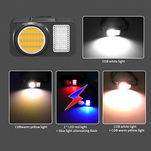 Фонарь налобный, фонарик аккумуляторный Следопыт PT-FLG48