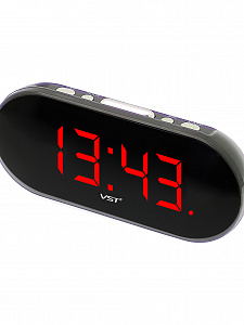 Часы электронные настольные от сети с будильником VST 717-1 Красные