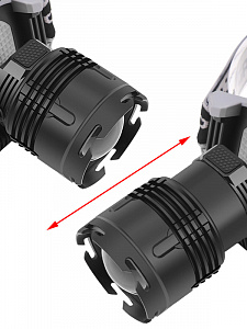 Патриот PT-FLG43 фонарь налобный (1L, 2*18650, ZOOM)