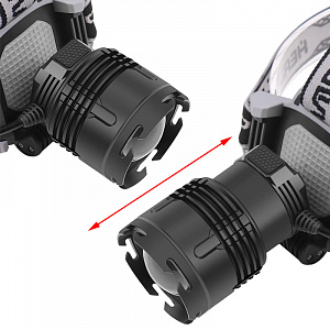 Патриот PT-FLG43 фонарь налобный (1L, 2*18650, ZOOM)