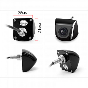 Камера заднего вида автомобильная врезная 500ТВЛ TDS TS-CAV14 Черная