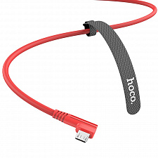 HOCO U83 Красный кабель USB 2.4A (microUSB) 1.2м