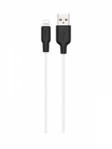 HOCO X21Plus Белый кабель USB 2.4A (iOS Lighting) 2м
