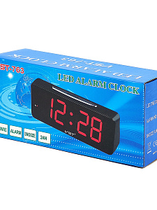 VST 763-1 Красные часы настольные (без блока)