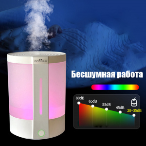 Увлажнитель воздуха для дома настольный с подсветкой Огонёк 2л OG-HOM08
