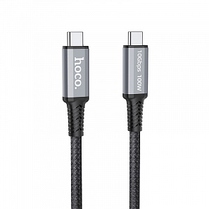HOCO US01 Черный кабель PD100W (TYPE C - TYPE C) 1.2м