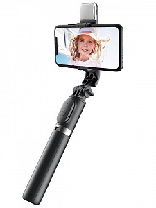 Штатив для телефона. Селфи палка для смартфона с подсветкой монопод-трипод 2 в 1 Орбита OT-SMH20