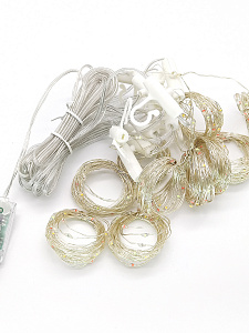 Огонек OG-LDG08 гирлянда-штора с крючком LED Мультицвет (3х3м,300 ламп,USB)