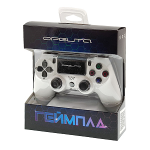 Геймпад беспроводной Bluetooth джойстик для PS4, ПК, Android Орбита OT-PCG12 Белый