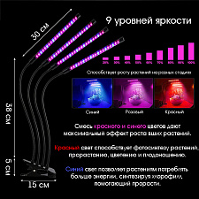Фитолампа для растений с таймером на прищепке Огонек OG-LDP08