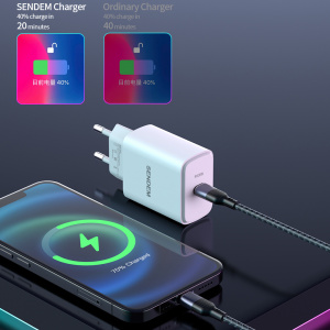 SENDEM OG33 ЗУ с TYPE-C + кабель IOS Lightning-Type-C 1.2м (PD20W, 3000mA)