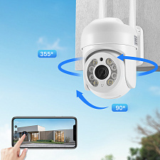 Камера видеонаблюдения WI-FI уличная поворотная 4 Mp Орбита OT-VNI56