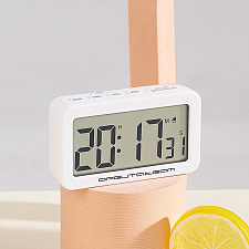 Часы настольные электронные на батарейках Орбита OT-CLT11 Белые