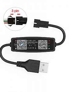 Огонек OG-LDL43 LED контроллер USB 5В (Bluetooth, RGB, 3PIN)