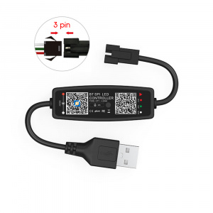 Огонек OG-LDL43 LED контроллер USB 5В (Bluetooth, RGB, 3PIN)