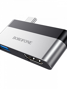 BOROFONE DH2 переходник (гнездо HDMI/USB - штекер Type-C)
