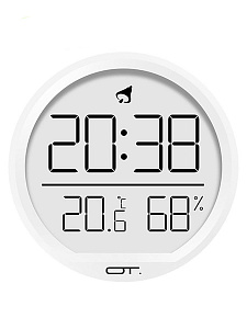Часы настенные электронные 7.4см с температурой и влажностью Орбита OT-CLW17