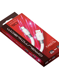 Орбита OT-SMT31 Белый кабель USB 4А (TYPE C) 1.2м