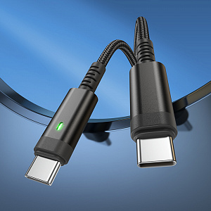 BOROFONE BU38 Черный кабель PD60W (TYPE-C-TYPE-C) 1.2м