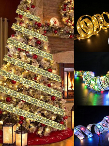 Гирлянда лента интерьерная на батарейках 5м Огонёк OG-LDG20 Разноцветная