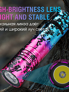 BORUIT V8 Голубой/Фиолетовый фонарь ручной