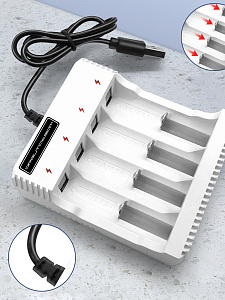 Зарядное устройство для аккумуляторов АА/ААА на 4 слота Орбита OT-APZ21