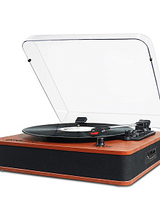 Проигрыватель виниловых пластинок с Bluetooth и FM радио Орбита OT-SPB145