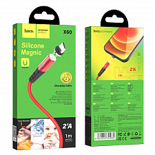 HOCO X60 Черный кабель магнитный USB 2A (microUSB) 1м