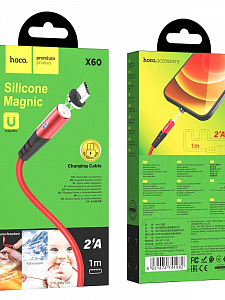 HOCO X60 Черный кабель магнитный USB 2A (microUSB) 1м