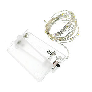 Огонек OG-LDG13 гирлянда LED RGB-импульс (5м,2*AA) (УПАКОВКА 10ШТ)