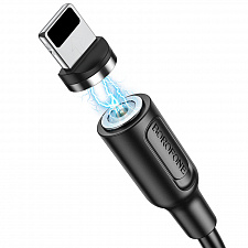 BOROFONE BX41 Черный кабель магнитный USB 2.4A (iOS Lighting) 1м