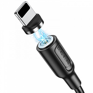 BOROFONE BX41 Черный кабель магнитный USB 2.4A (iOS Lighting) 1м