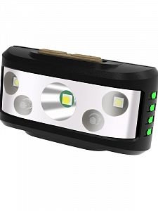 Фонарь налобный с датчиком движения, фонарик аккумуляторный Следопыт PT-FLG38