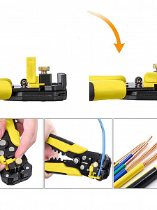 Стриппер клещи 3 в 1 для снятия изоляции и обжима клемм Патриот PT-INK03