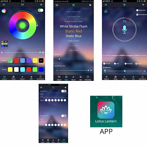 Огонек OG-LDP19 Лампа аквариумная RGB (2 штуки, APP, пульт)