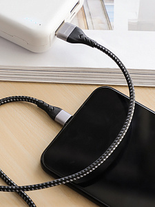 BOROFONE BU11 Черный кабель USB 2.4A (iOS Lighting) 1.2м