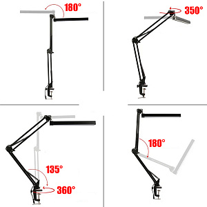 Лампа настольная для школьника на струбцине Огонёк OG-LDP37