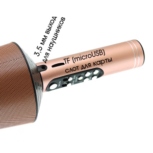 Орбита OT-ERM10 Розовый RGB микрофон (Bluetooth, динамики, USB)