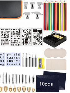 Набор для выжигания по дереву 75 в 1 с карандашами Помощник PM-INP29