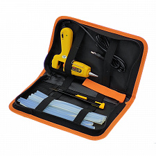 Клеевой пистолет со стержнями в кейсе Помощник PM-ING01